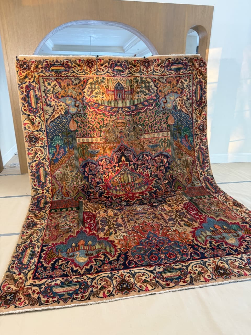 Nowy Dywan Perski Vintage Kaszmirowy Kaschmar Figural 395x290 - 193277