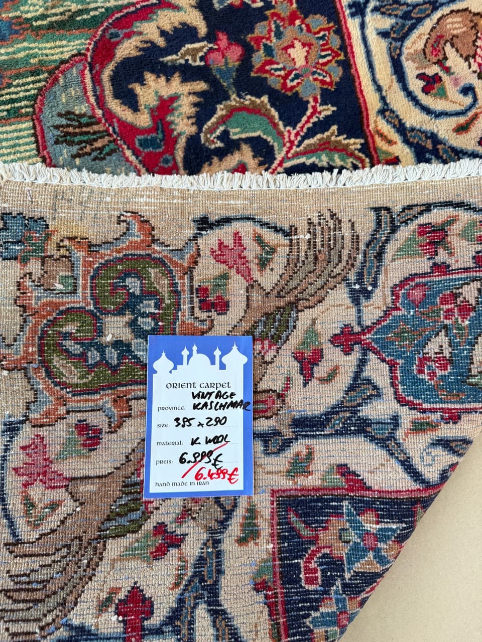 Nowy Dywan Perski Vintage Kaszmirowy Kaschmar Figural 395x290 - 193266