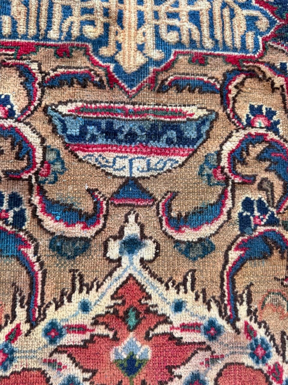 Nowy Dywan Perski Vintage Kaszmirowy Kaschmar Figural 395x290 - 193276