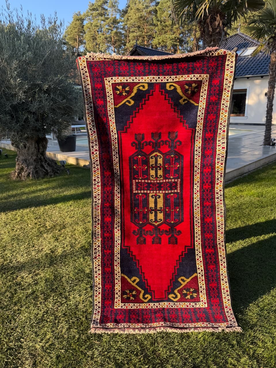 Dywan Kazak Anatolia, multikolor, wełna, Turcja, lata 70., 205x105 cm - 193361