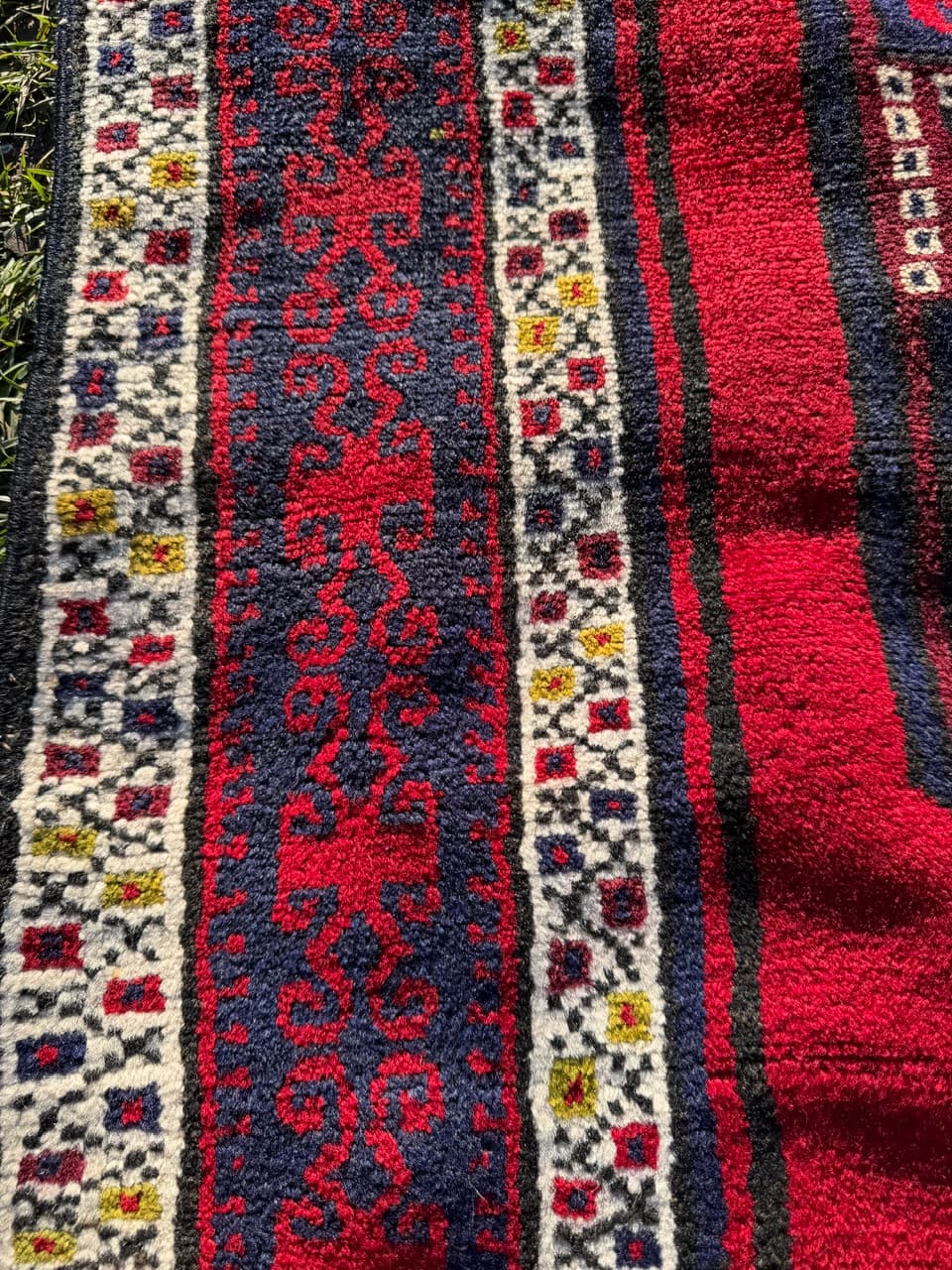 Dywan Kazak Anatolia, multikolor, wełna, Turcja, lata 70., 205x105 cm - 193375