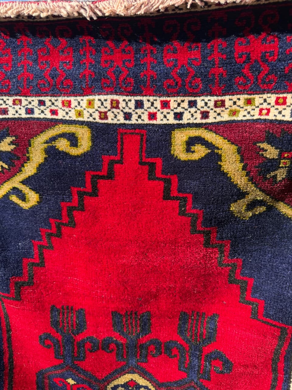 Dywan Kazak Anatolia, multikolor, wełna, Turcja, lata 70., 205x105 cm - 193370