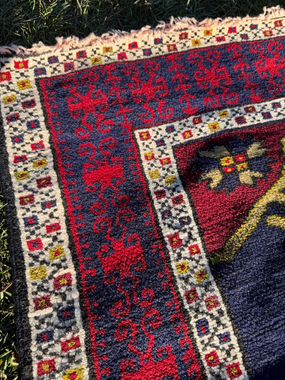 Dywan Kazak Anatolia, multikolor, wełna, Turcja, lata 70., 205x105 cm - 193374