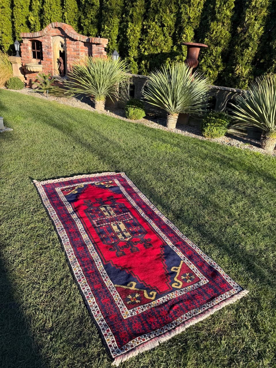 Dywan Kazak Anatolia, multikolor, wełna, Turcja, lata 70., 205x105 cm - 193367