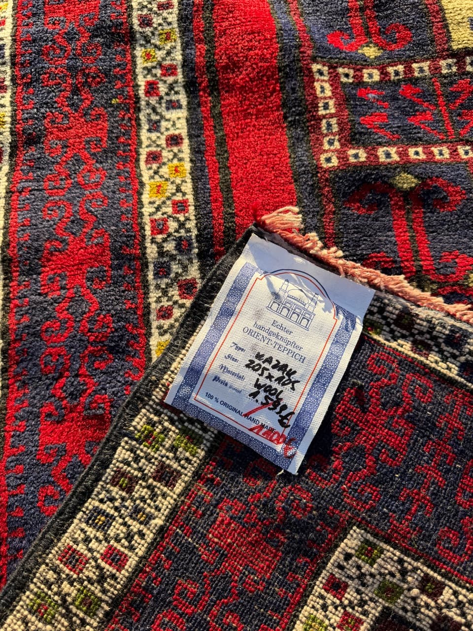 Dywan Kazak Anatolia, multikolor, wełna, Turcja, lata 70., 205x105 cm - 193366