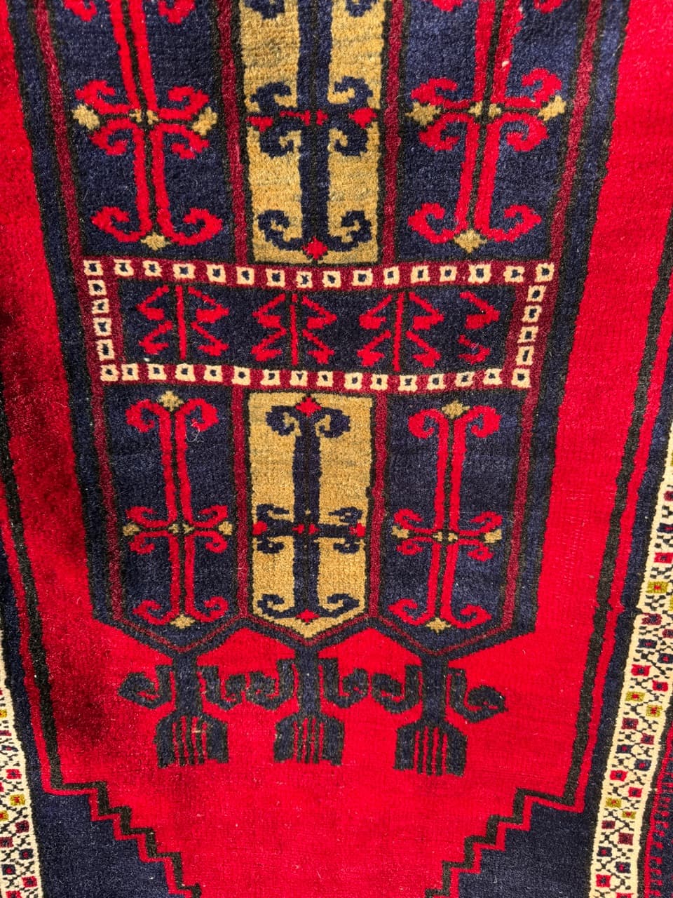 Dywan Kazak Anatolia, multikolor, wełna, Turcja, lata 70., 205x105 cm - 193363