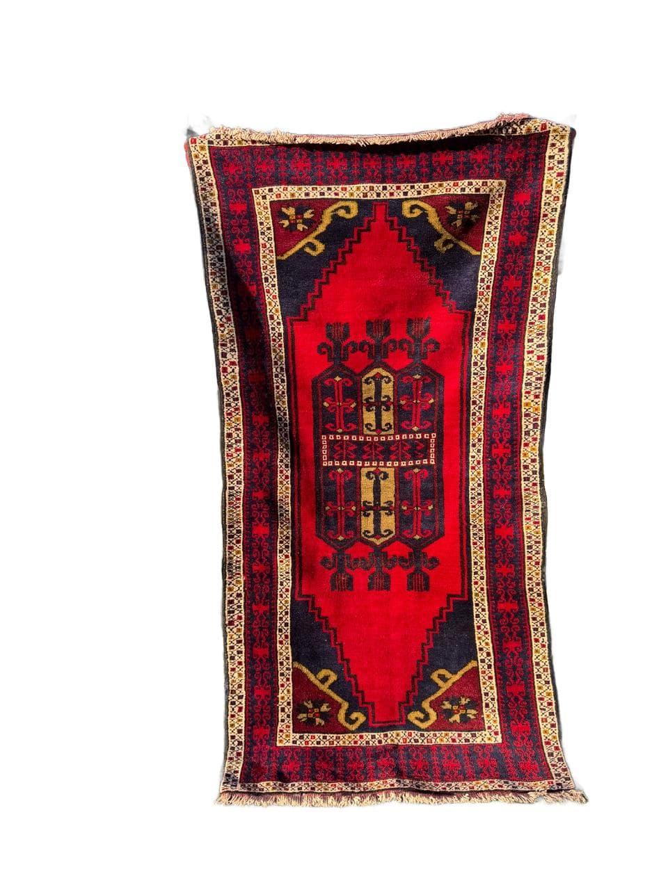 Dywan Kazak Anatolia, multikolor, wełna, Turcja, lata 70., 205x105 cm