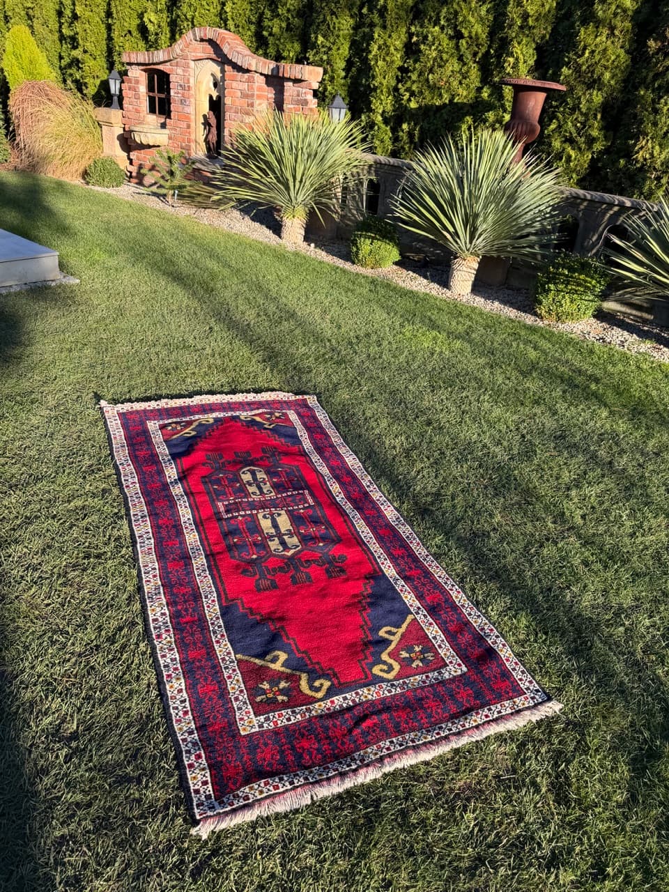 Dywan Kazak Anatolia, multikolor, wełna, Turcja, lata 70., 205x105 cm - 193373