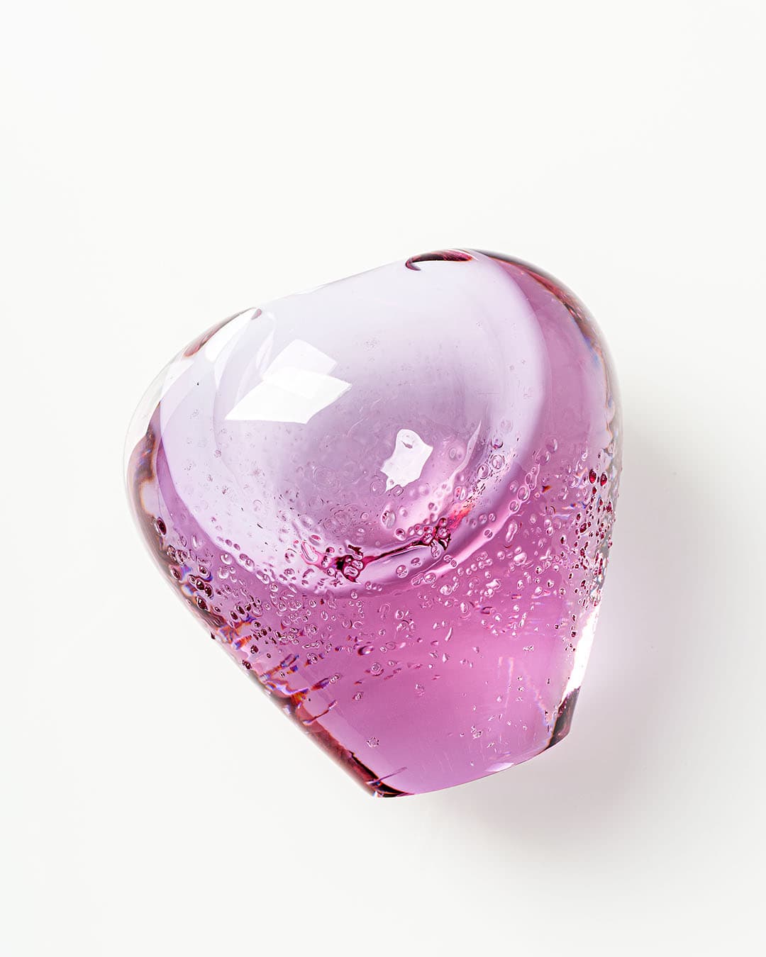 Wazon, szkło neodymowe fioletowy, proj. M. Klinger, Czechosłowacja, lata 70. - 193467