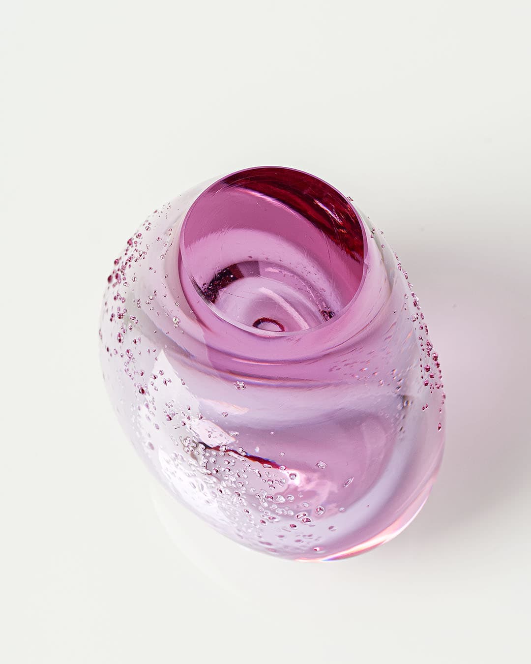 Wazon, szkło neodymowe fioletowy, proj. M. Klinger, Czechosłowacja, lata 70. - 193469