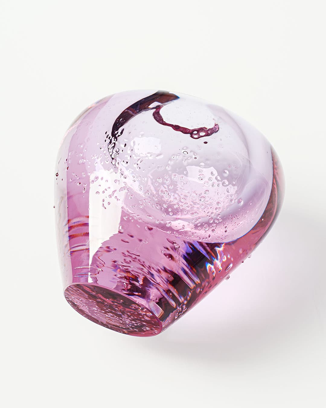 Wazon, szkło neodymowe fioletowy, proj. M. Klinger, Czechosłowacja, lata 70. - 193468