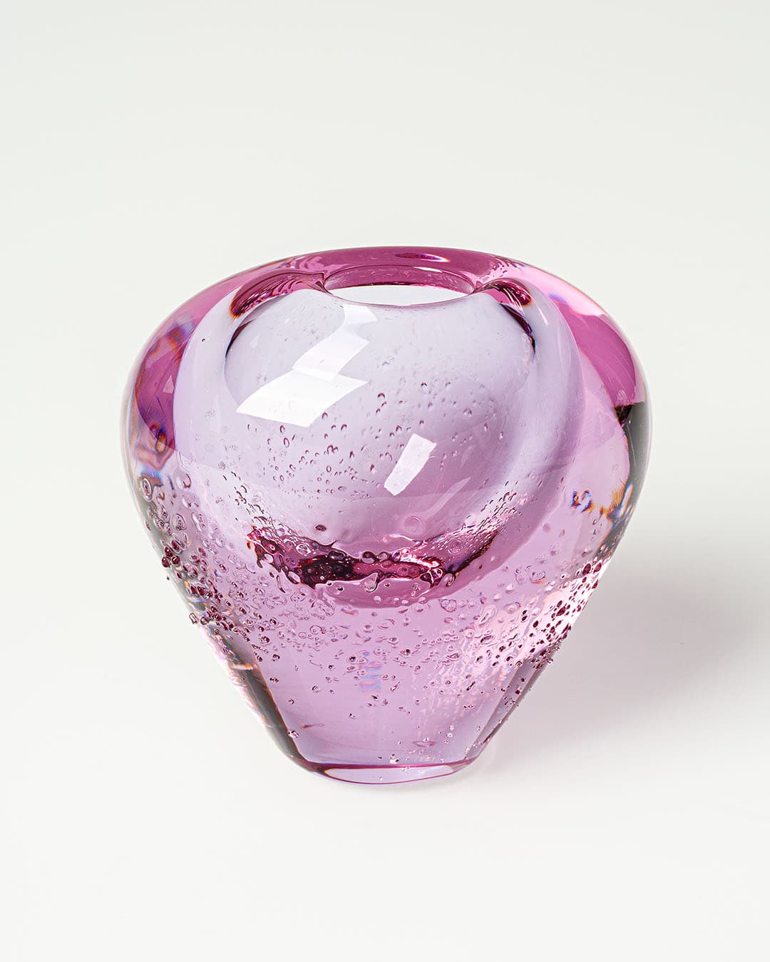 Wazon, szkło neodymowe fioletowy, proj. M. Klinger, Czechosłowacja, lata 70. - 193465