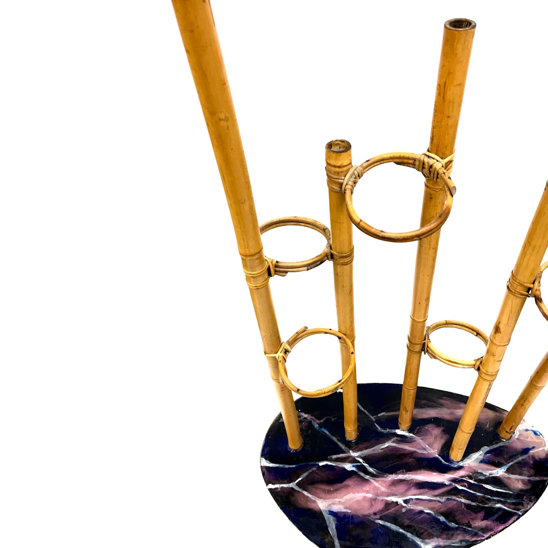 Plant Stand, Mid-Century Modern, light brown bamboo, Germany, 1970s - 193544