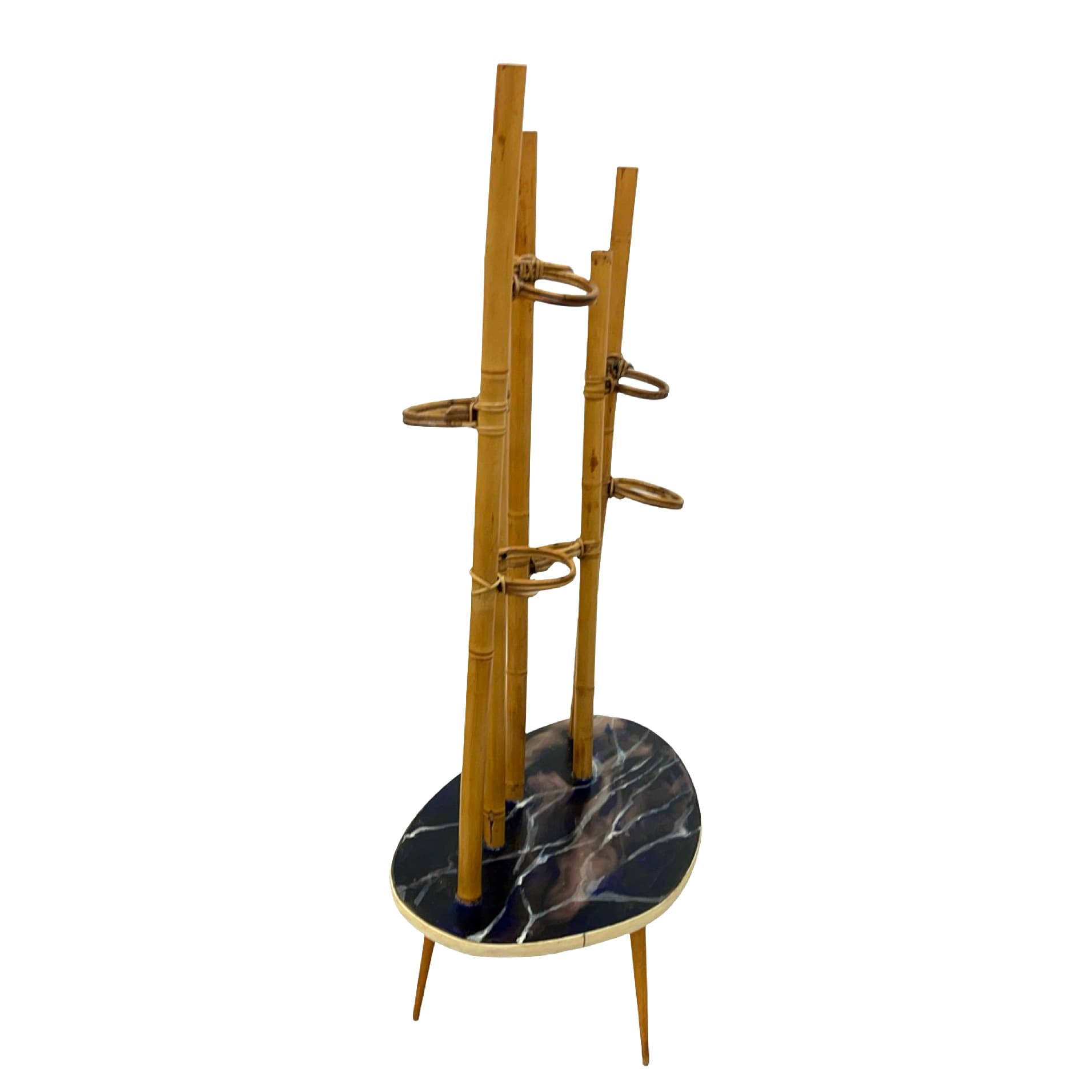 Plant Stand, Mid-Century Modern, light brown bamboo, Germany, 1970s - 193538
