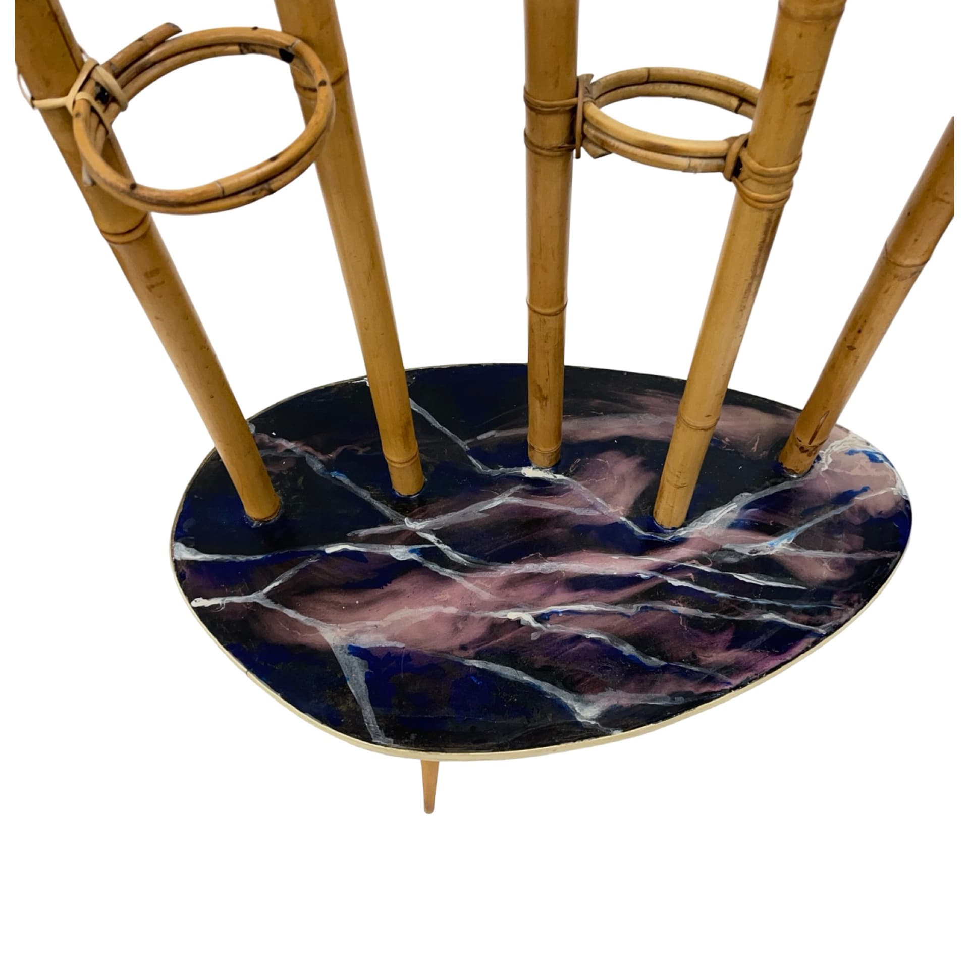 Plant Stand, Mid-Century Modern, light brown bamboo, Germany, 1970s - 193541