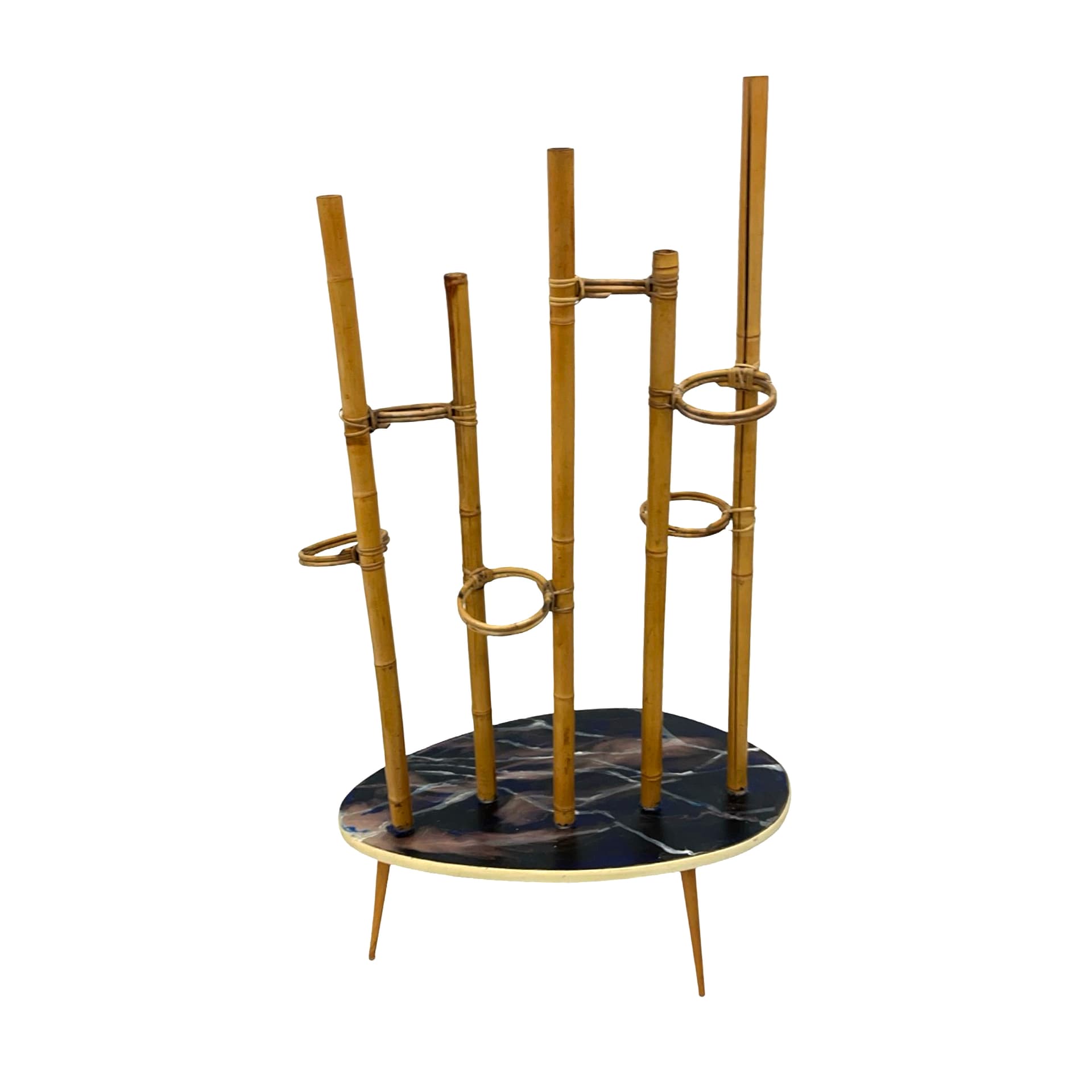 Plant Stand, Mid-Century Modern, light brown bamboo, Germany, 1970s - 193535