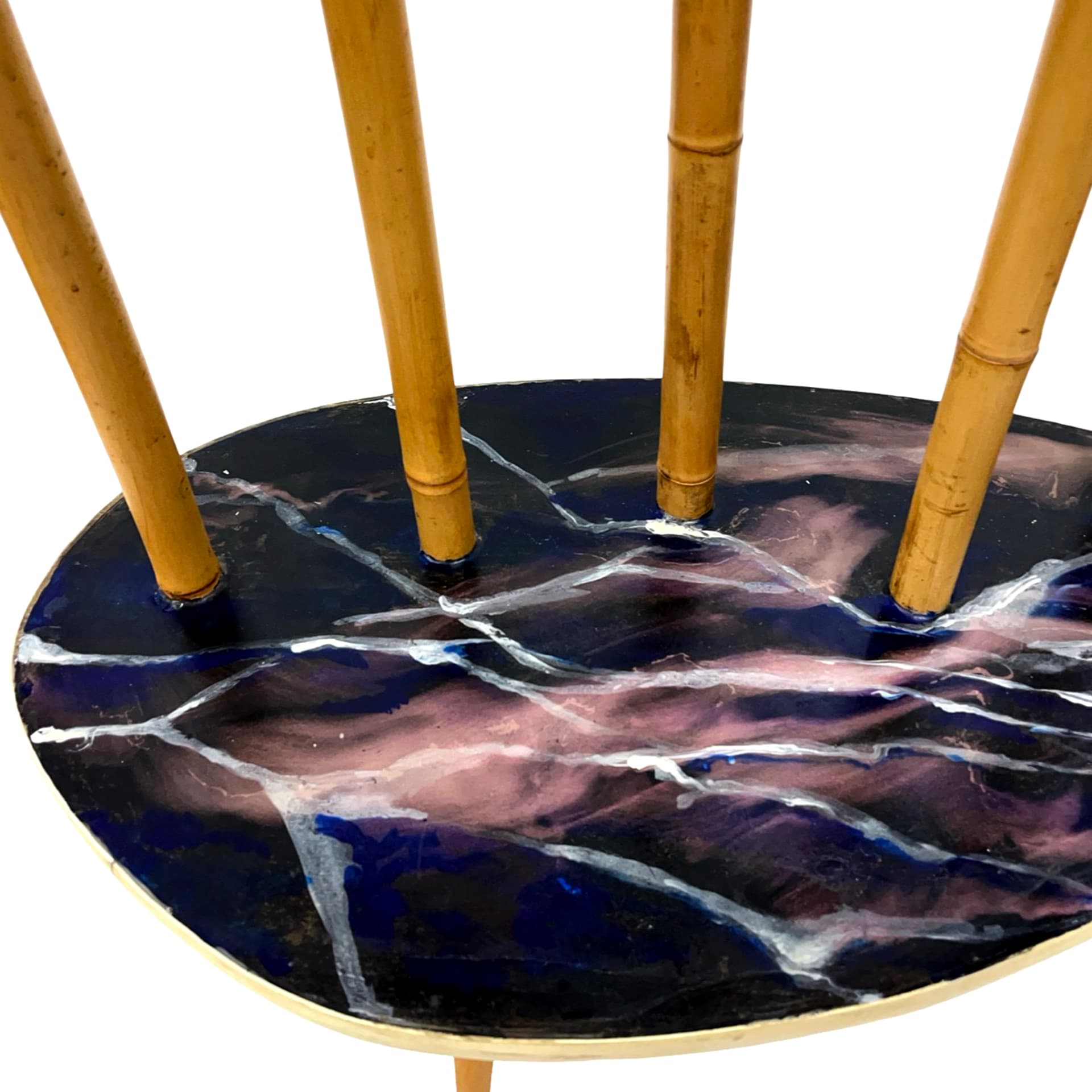 Plant Stand, Mid-Century Modern, light brown bamboo, Germany, 1970s - 193540