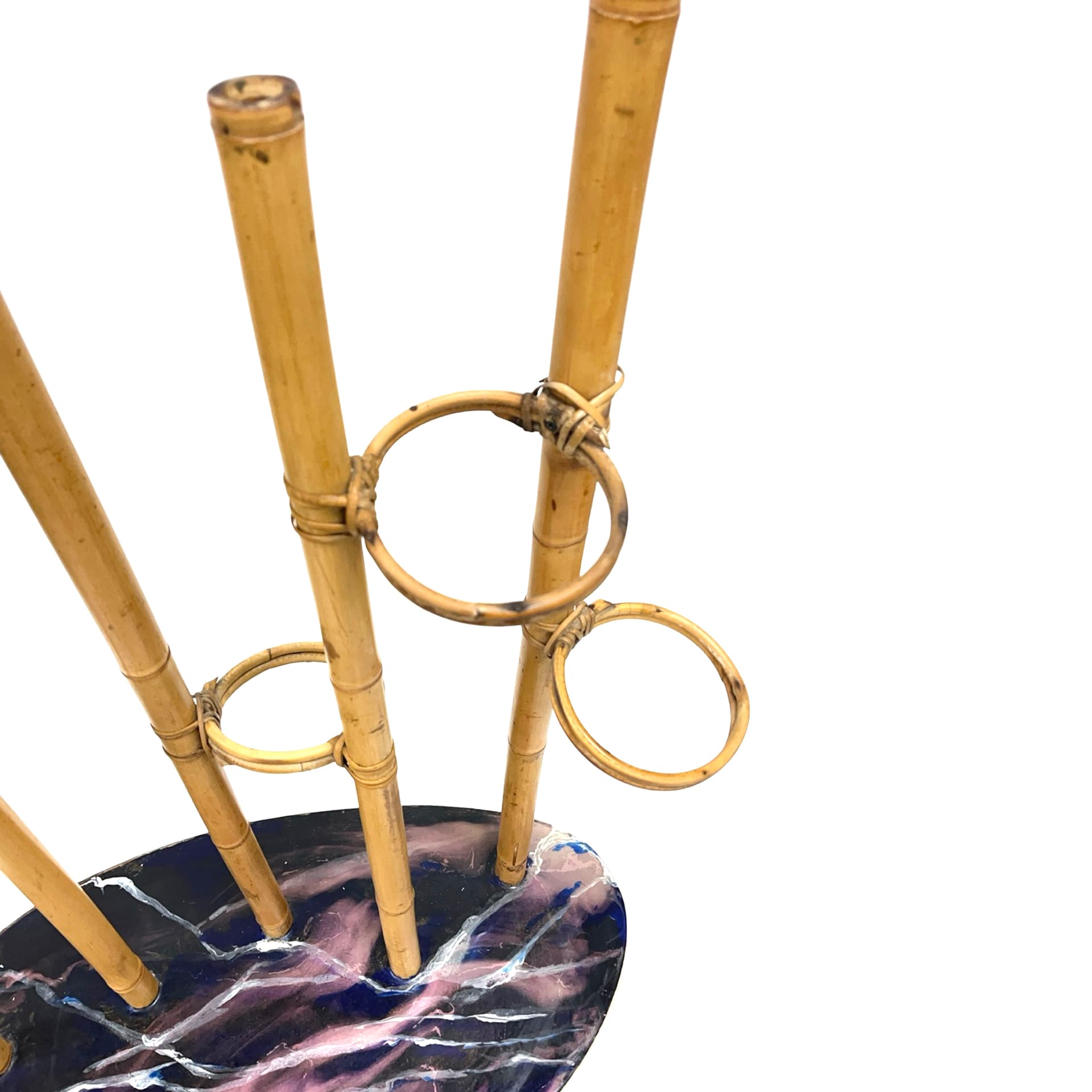 Plant Stand, Mid-Century Modern, light brown bamboo, Germany, 1970s - 193545