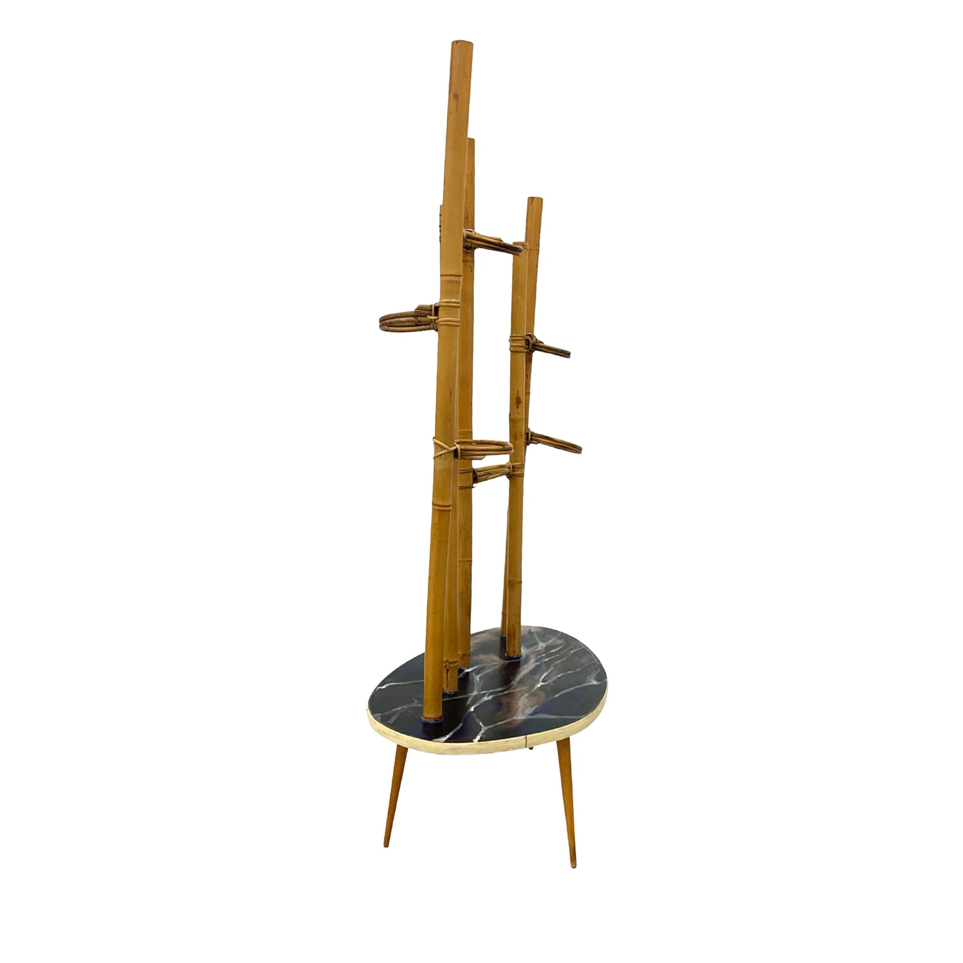 Plant Stand, Mid-Century Modern, light brown bamboo, Germany, 1970s - 193537