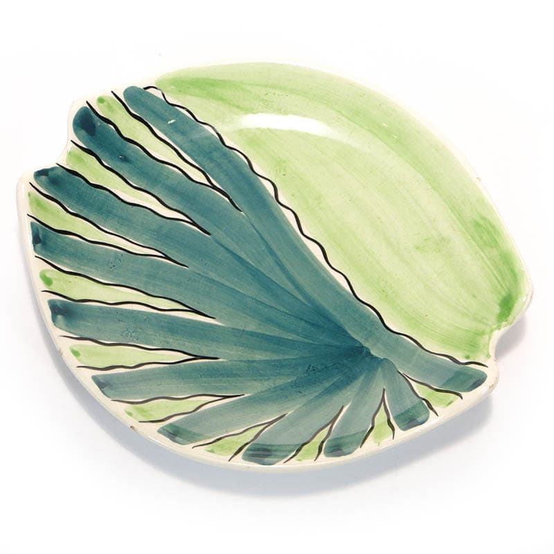 Talerz New Look, zielony, ceramika, proj. E. Piwek-Białoborska, Polska, lata 50. - 193583