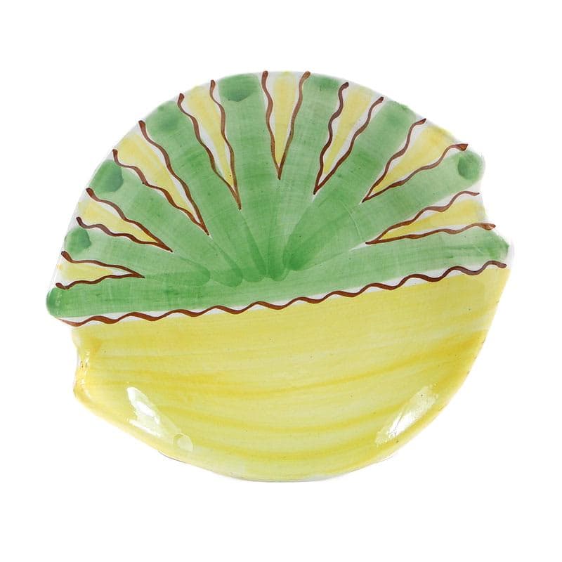 Cake plate, New Look, multicolor, ceramics, by E. Piwek-Białoborska, Włocławek, Poland, 1950s.