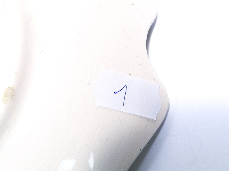 Cake plate, New Look, multicolor, ceramics, by E. Piwek-Białoborska, Włocławek, Poland, 1950s. - 193611