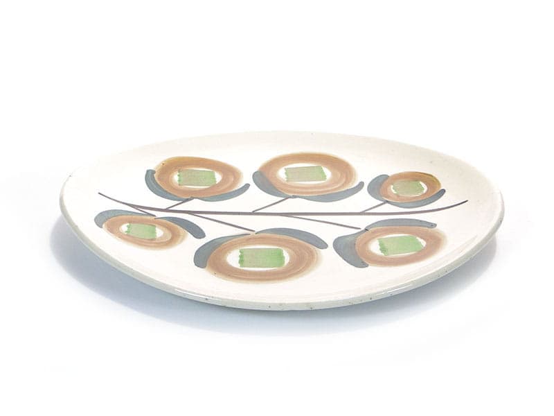 Talerz do ciasta New Look, ceramika ivory white, Włocławek, Polska, lata 50. - 193652