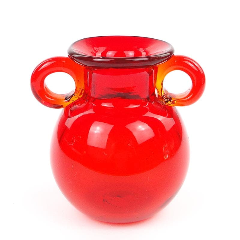 Wazon, szkło czerwone, proj. J. Słuczan-Orkusz, Polska, lata 70. - 193685