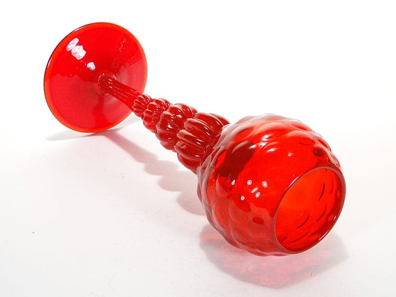 Wazon, czerwony, szkło, proj. J. Słuczan-Orkusz, Polska, lata 70. - 193693