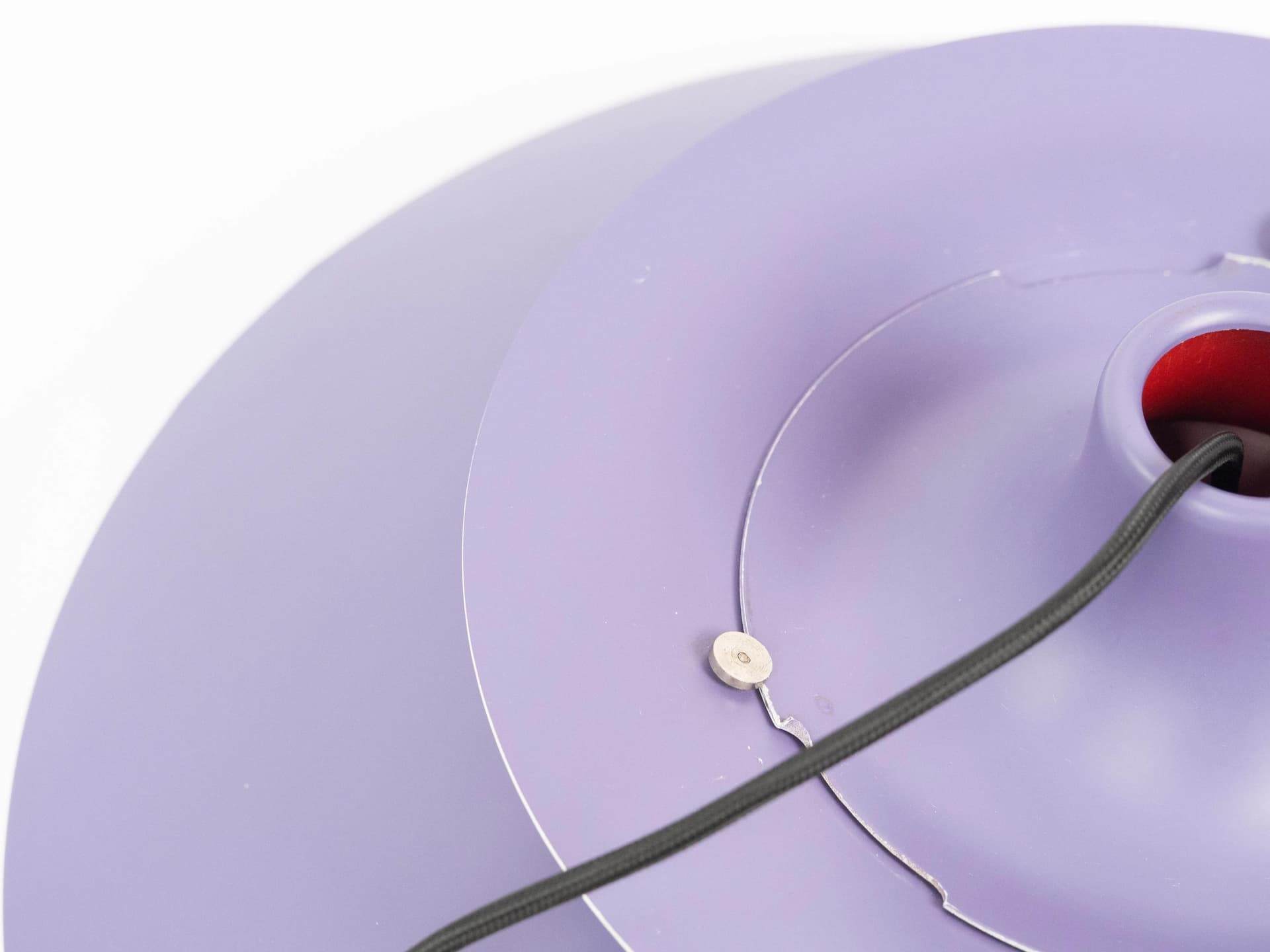 Lawendowo-fioletowa aluminiowa lampa wisząca PH 5, proj. P. Henningsen dla Louis Poulsen, Dania, lata 50. - 13645