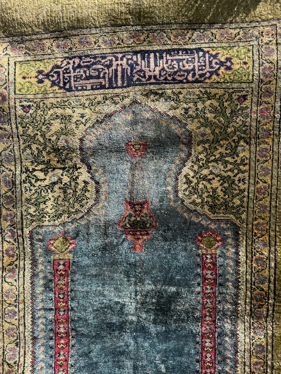 Rug Kayserie 150x87 cm, natural silk, cream cotton, Turkey, 1960s. - 193780