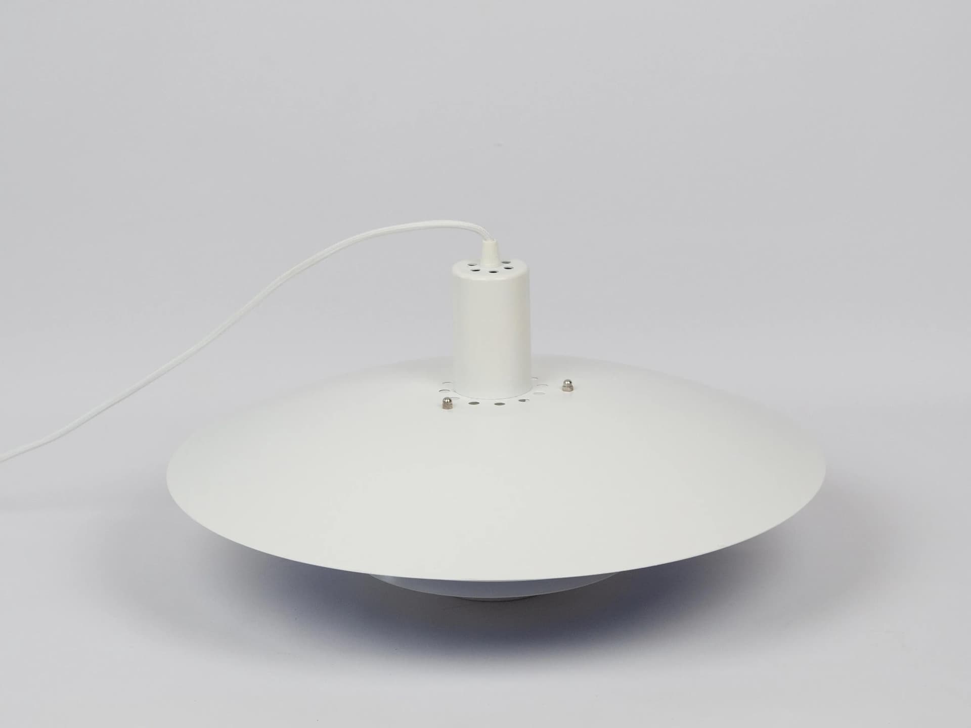 White Aluminum Pendant Lamp, Form-light, Denmark, 1980s - 13634