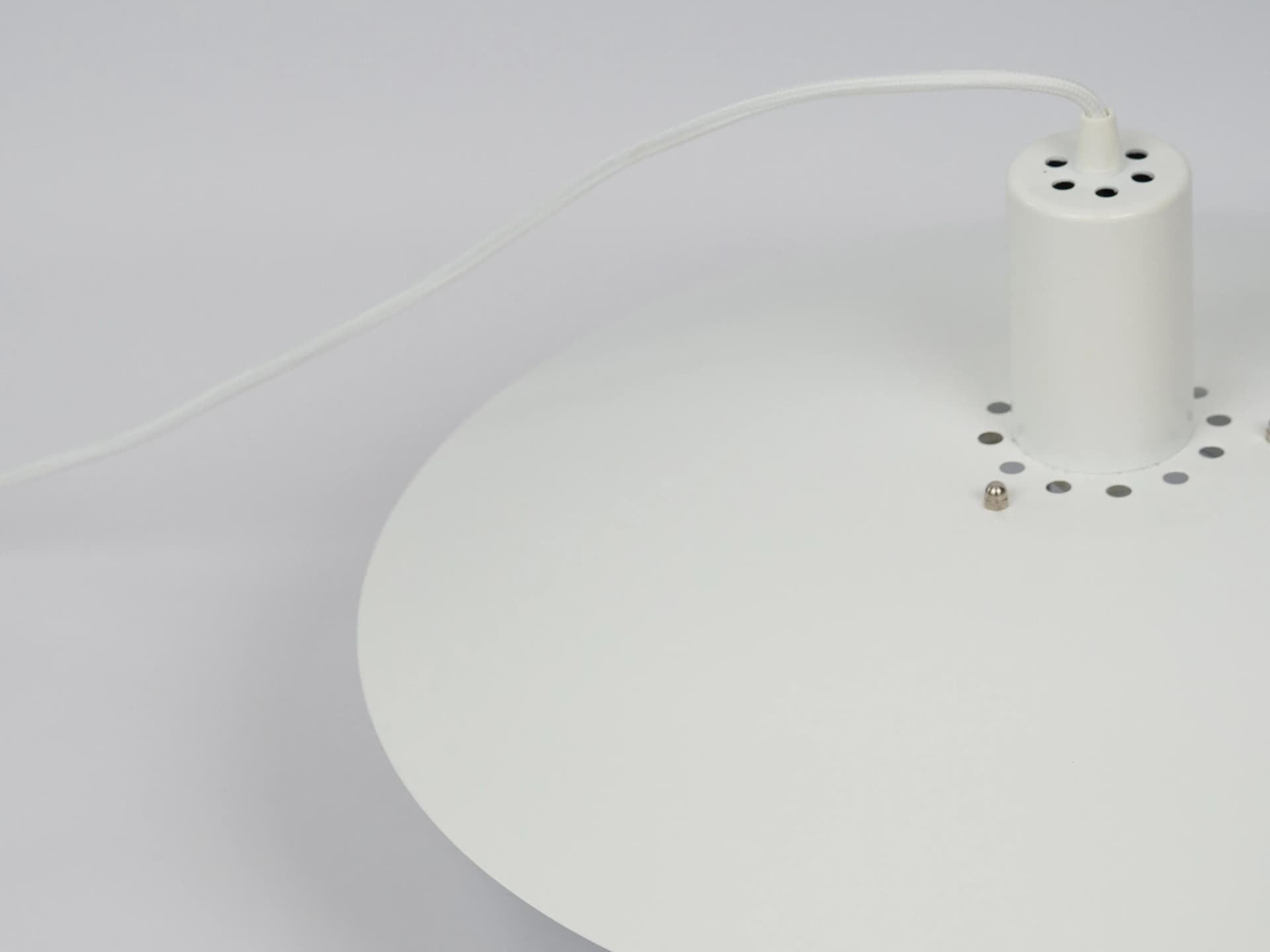 White Aluminum Pendant Lamp, Form-light, Denmark, 1980s - 13636
