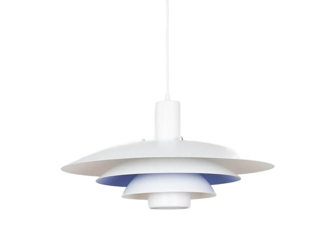 White Aluminum Pendant Lamp, Form-light, Denmark, 1980s - DIMENSION