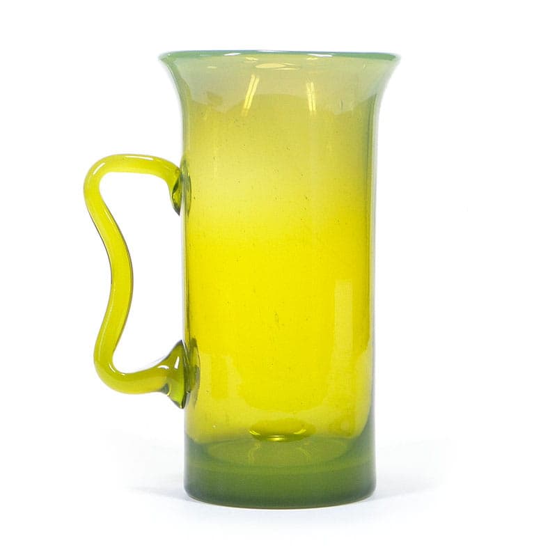 Wazon Kufel, multicolor szkło, proj. J. Słuczan-Orkusz, Polska, lata 70.