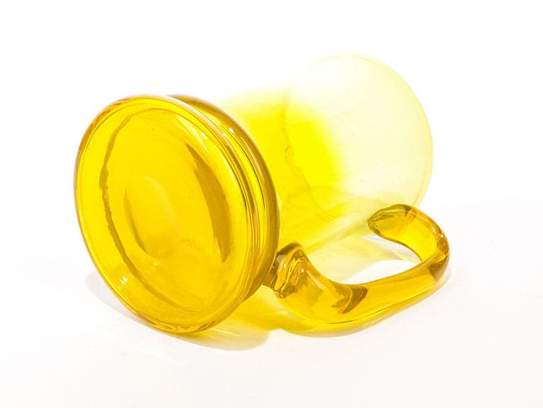 Wazon Kufel, szkło żółte, proj. J. Słuczan-Orkusz, Polska, lata 70. - 193866