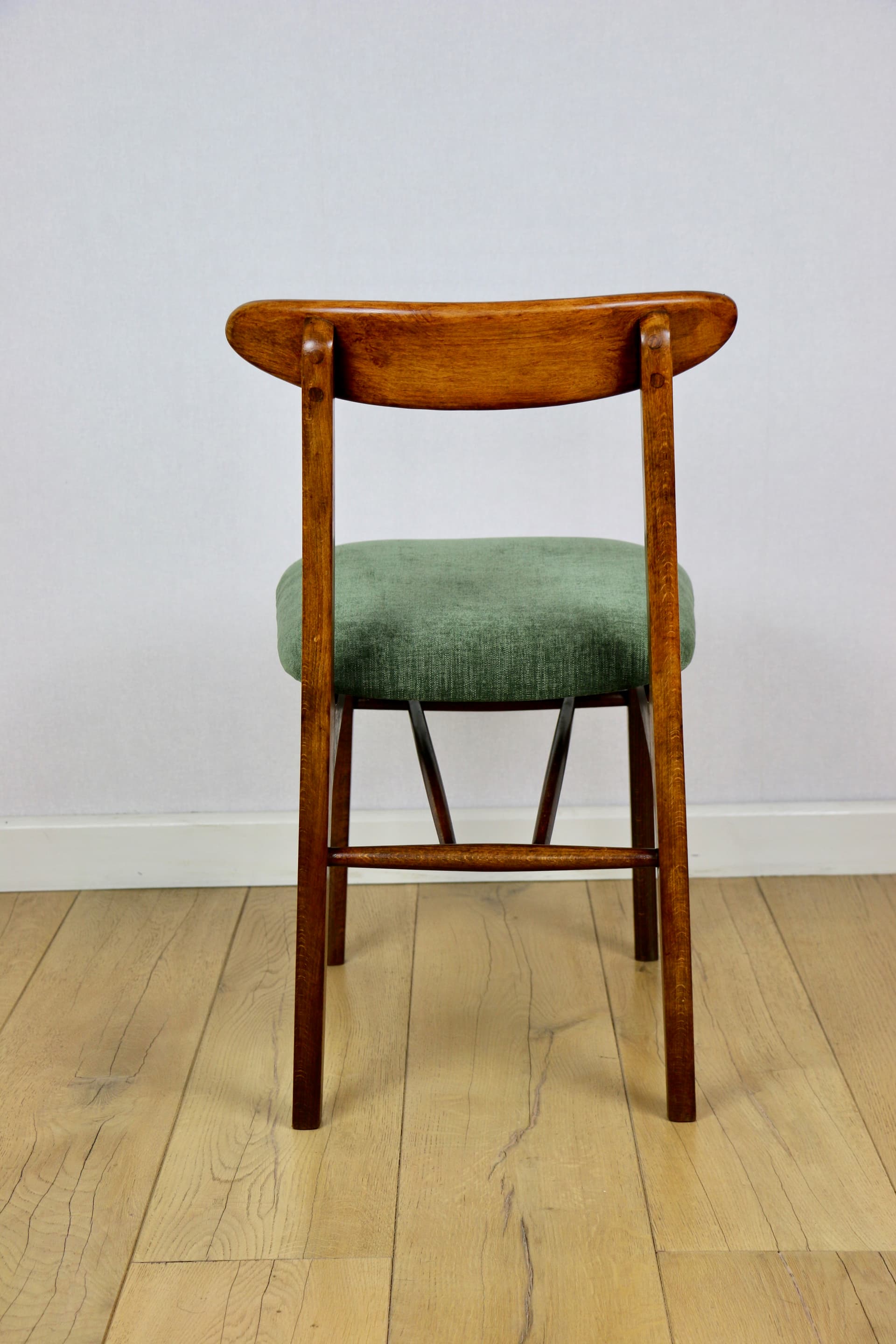 Krzesło, zielone, proj. R. Hałas, Polska, lata 70. - 193949