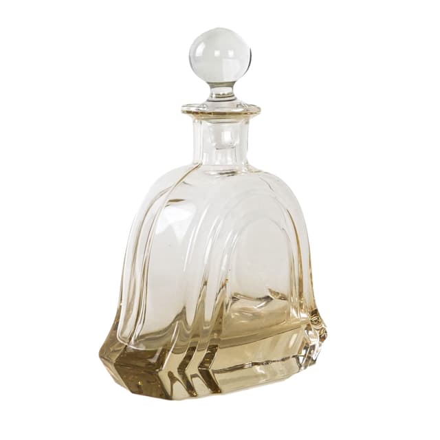 Decanter, golden glass, Italy, 1970s. - DIMENSION