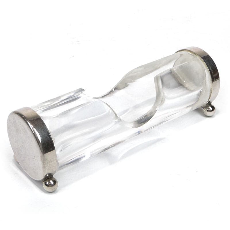 Pojemnik na wykałaczki secesyjny, transparentny, szkło kryształowe, Niemcy, lata 90. XIX w. - 194004