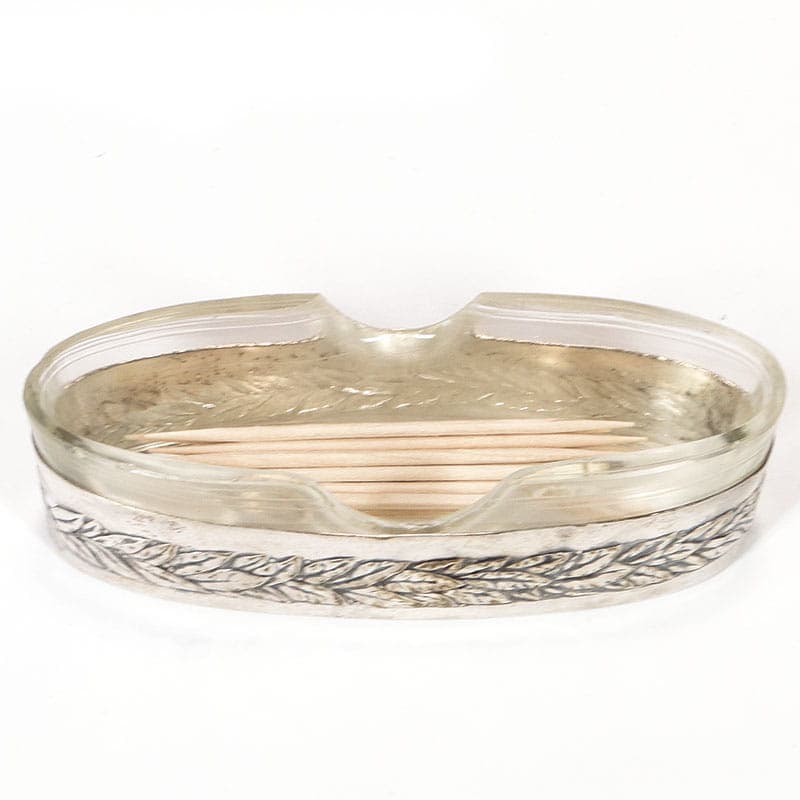 Postument na wykałaczki secesyjny, srebrny mosiądz, WMF, Niemcy, XIX w. - 194074