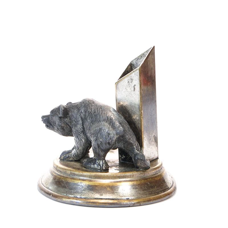 Toothpick Holder Art Deco, silver metal, Lviv, Ukraine, 1930s - 194106