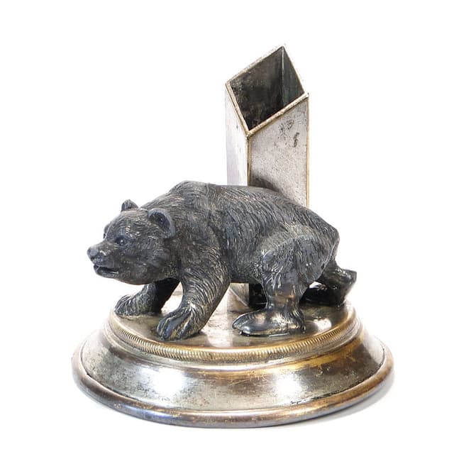 Toothpick Holder Art Deco, silver metal, Lviv, Ukraine, 1930s - DIMENSION