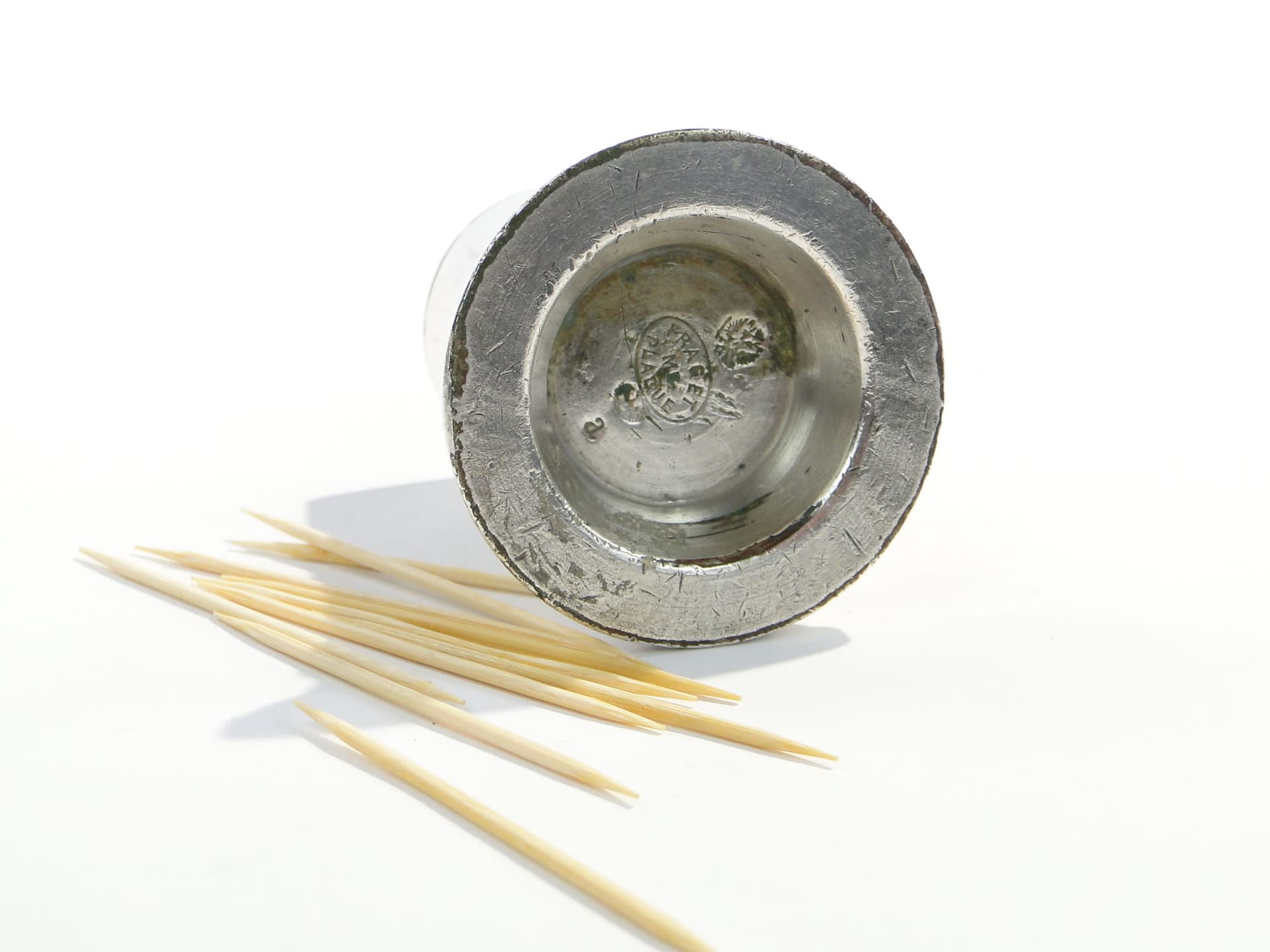 Postument na wykałaczki, mosiądz platerowany srebrem, Norblin, Polska, XIX w. - 194113