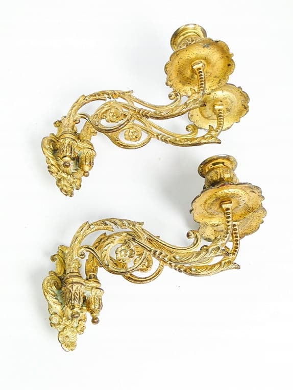 Para kinkietów Empire, złoty brąz, Francja, XIX wiek - 194234