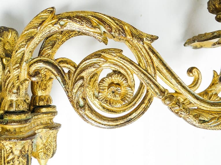 Para kinkietów Empire, złoty brąz, Francja, XIX wiek - 194237