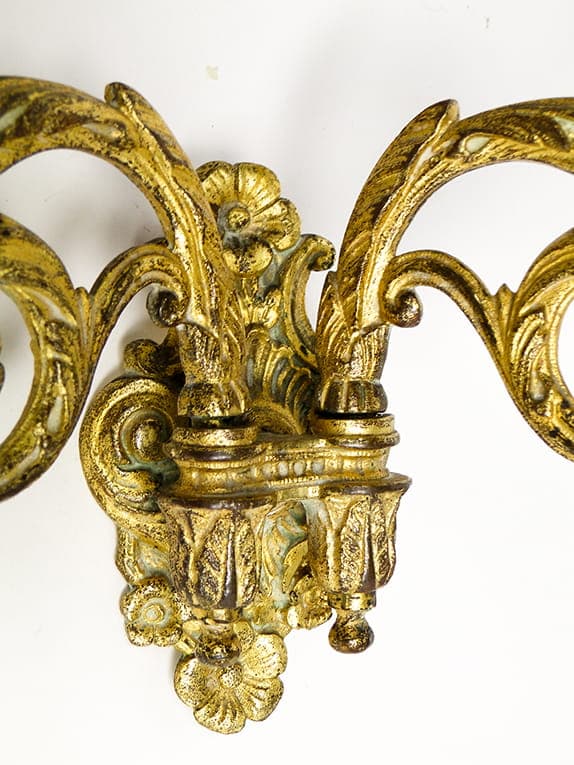 Para kinkietów Empire, złoty brąz, Francja, XIX wiek - 194238