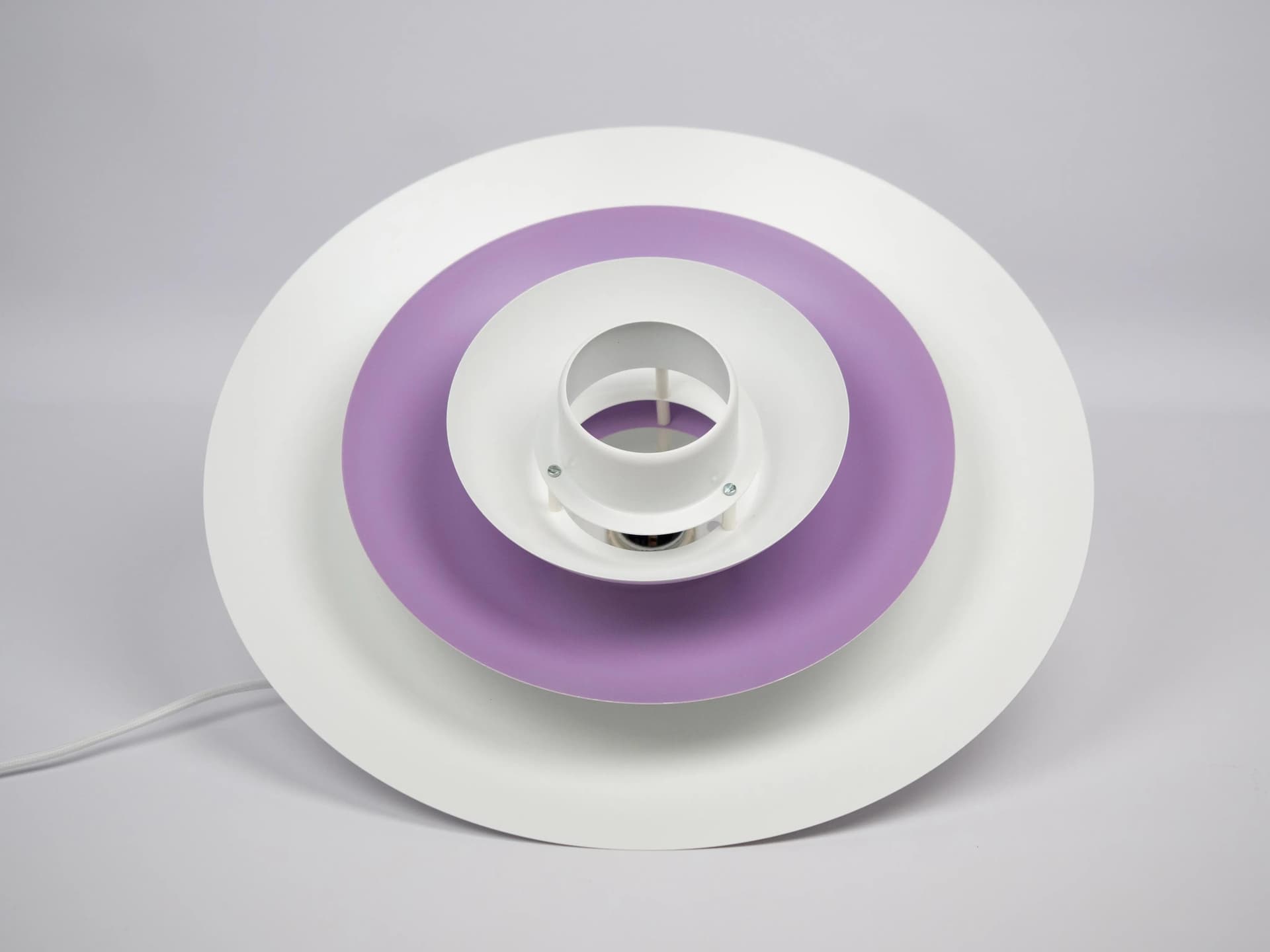 White Aluminum Pendant Lamps, Form Light, Denmark, 1980s - 194307