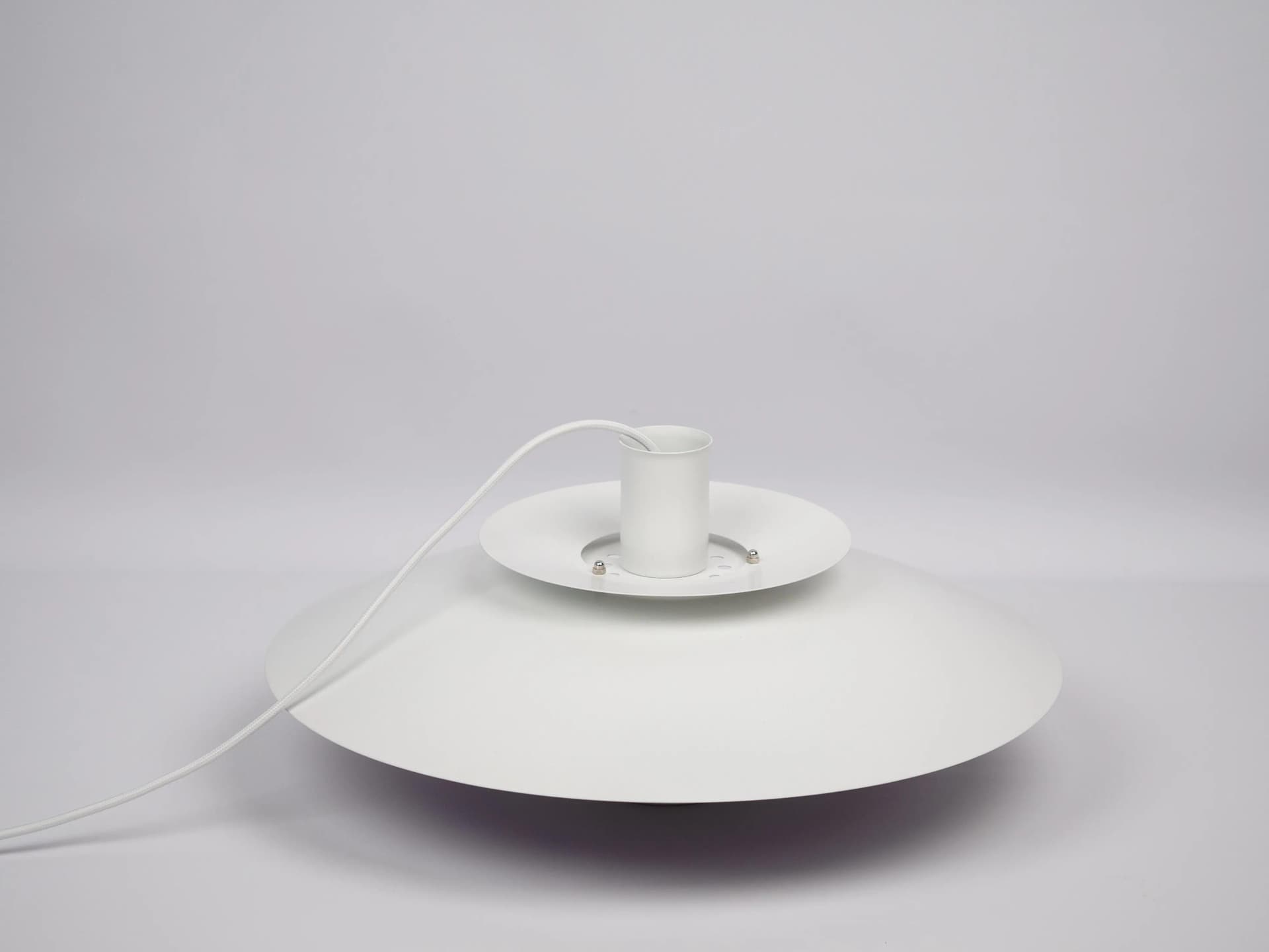 White Aluminum Pendant Lamps, Form Light, Denmark, 1980s - 194305