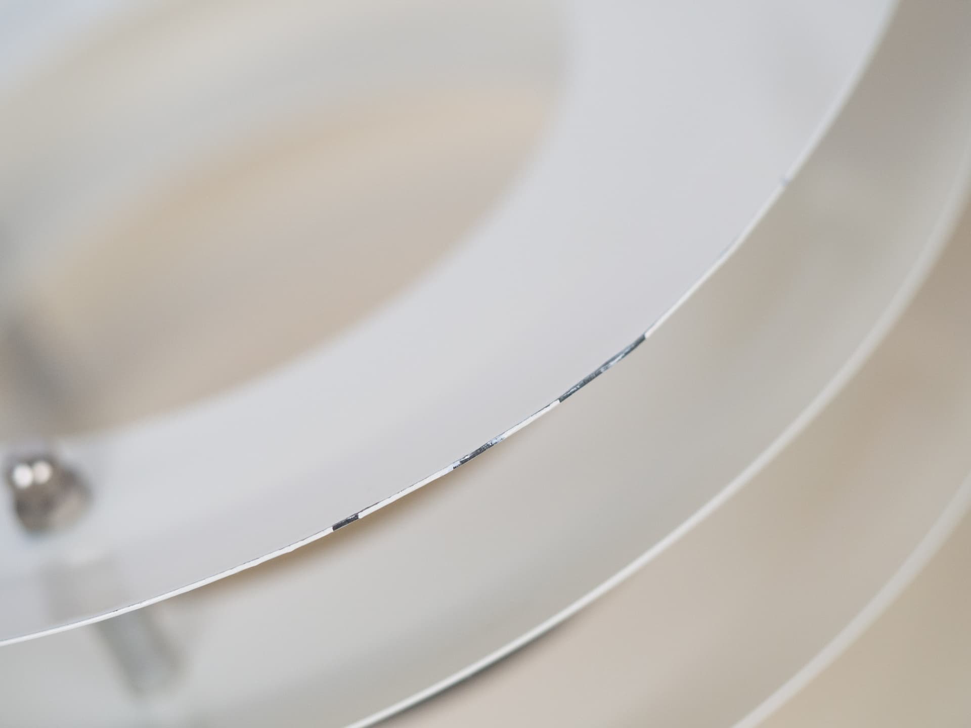 Lampa wisząca, biała, metal, Dania, lata 80. - 194329