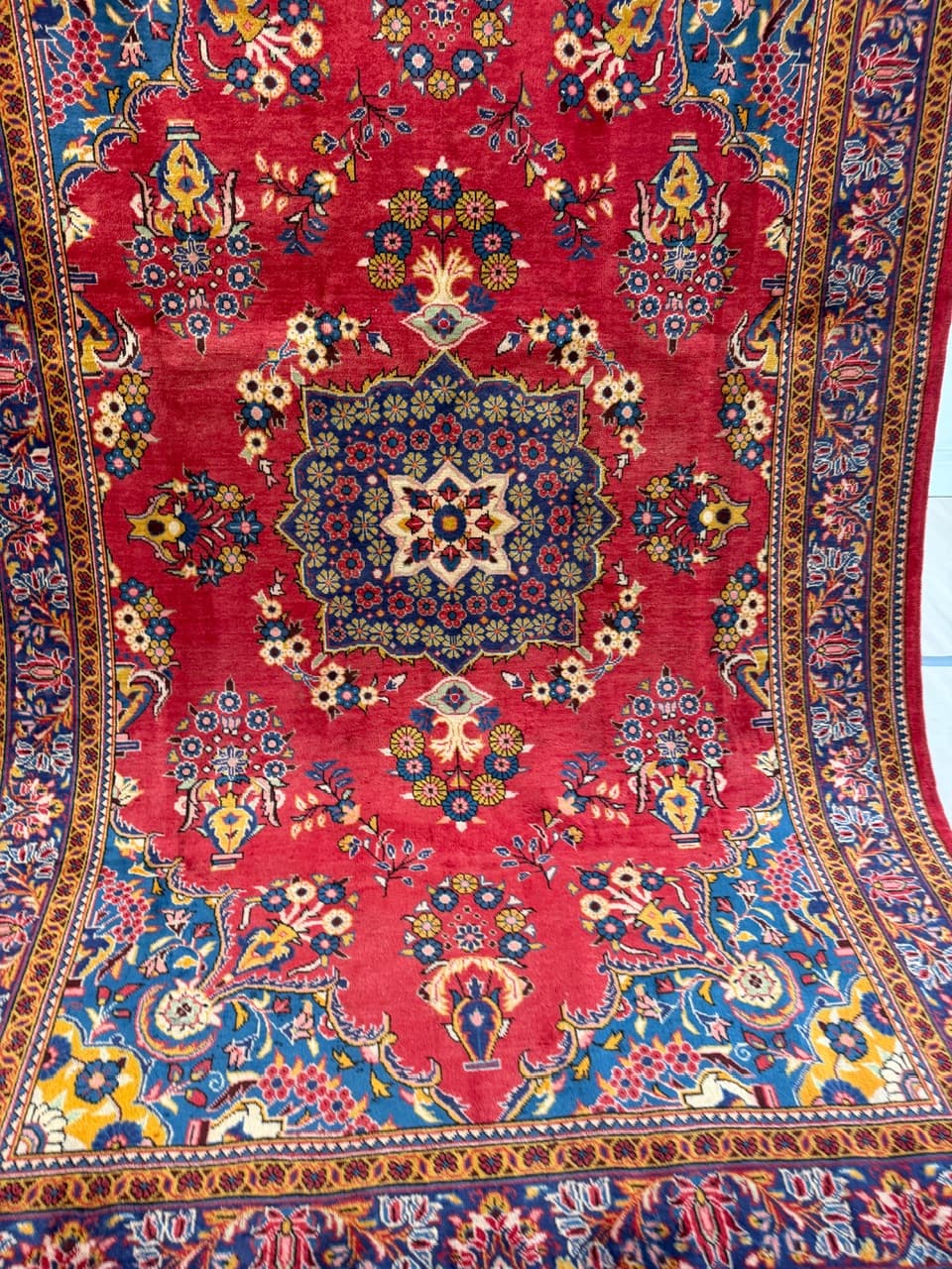 Dywan Keshan 320x210 cm, czerwony, wełna, Iran - 194365